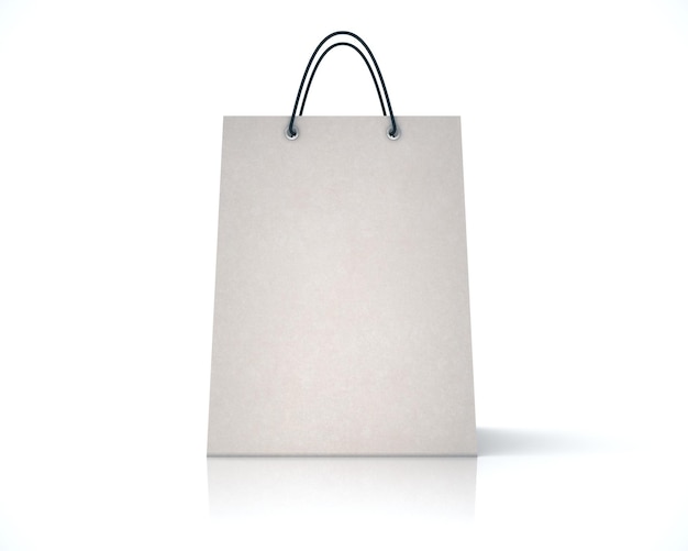 Blank paper shopping bag