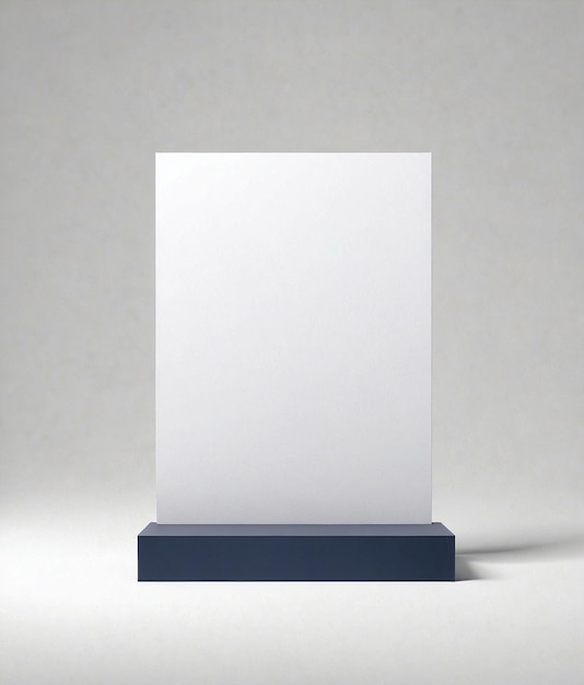 a blank paper on a stand