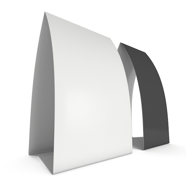 Photo blank paper tent card 3d render