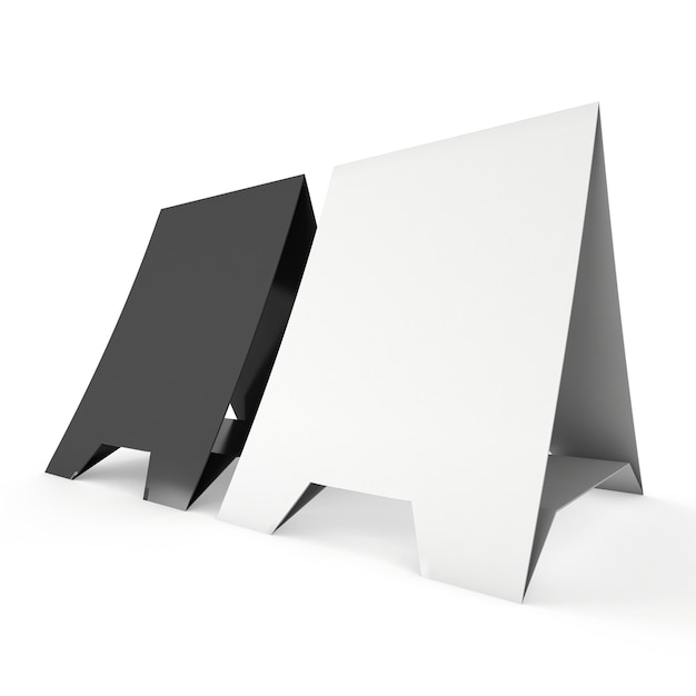 Blank paper tent card 3d render