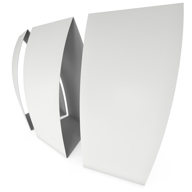 Blank paper tent card 3d render