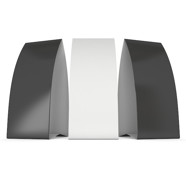 Blank paper tent card 3d render