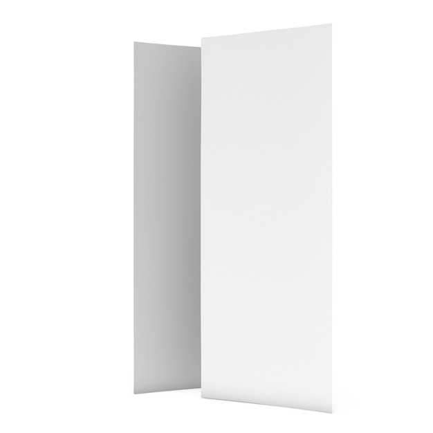 Blank paper tent card 3d render