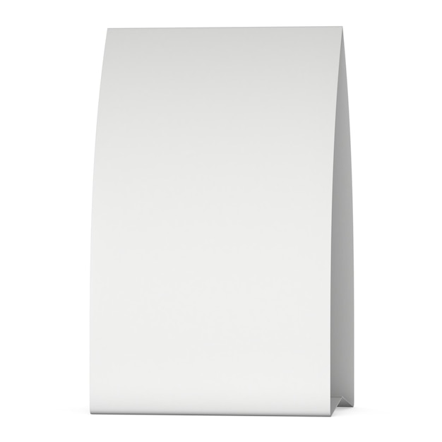 Blank paper tent card 3d render