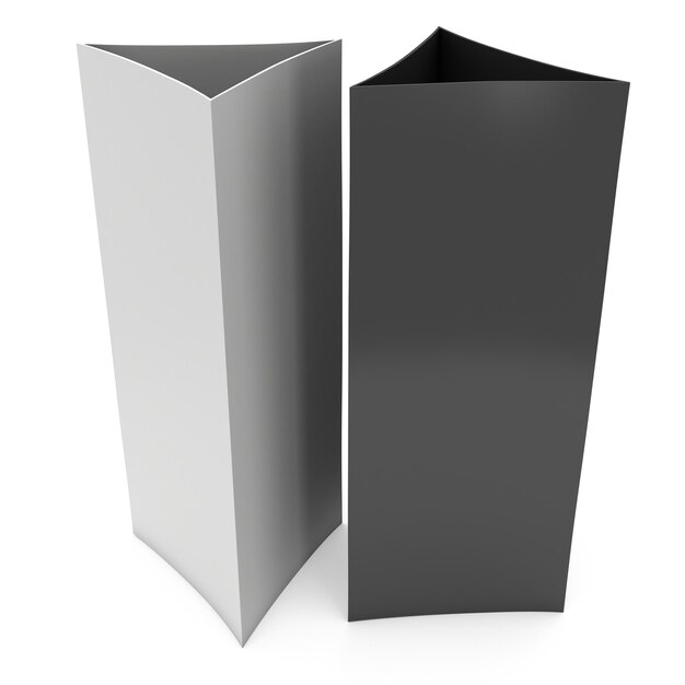 Blank paper tent card 3d render