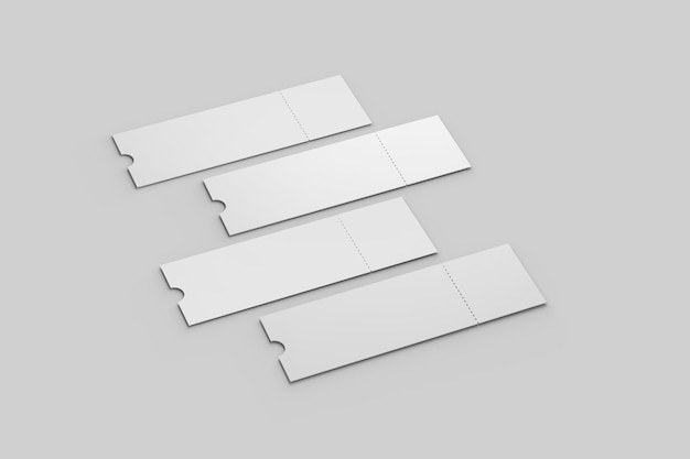 Blank Paper Ticket Mockup