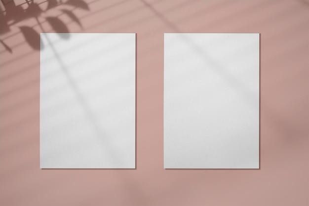 blank papers on table