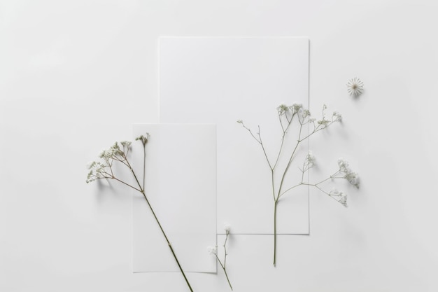 Foto blank papier mockup gemaakt met generative ai