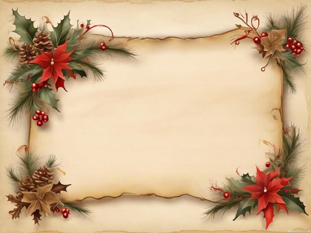 Blank parchment Christmas background