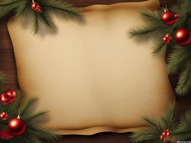 Blank parchment Christmas background