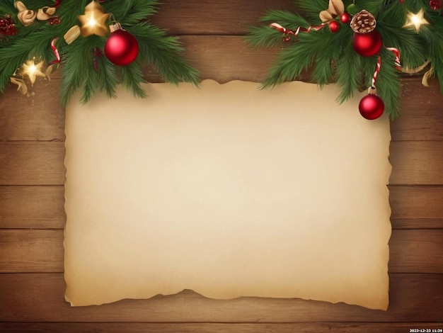 Blank parchment Christmas background