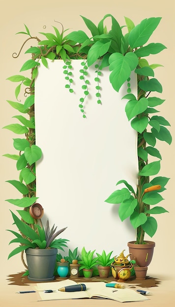 Blank parchment jungle background jungle mockup parchment background texture