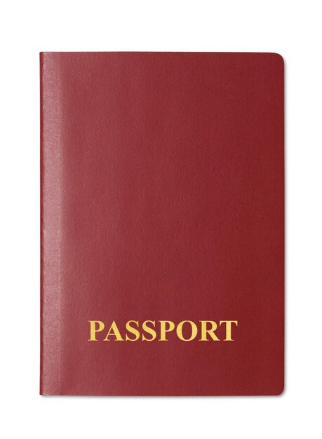 Photo blank passport with clipping paths