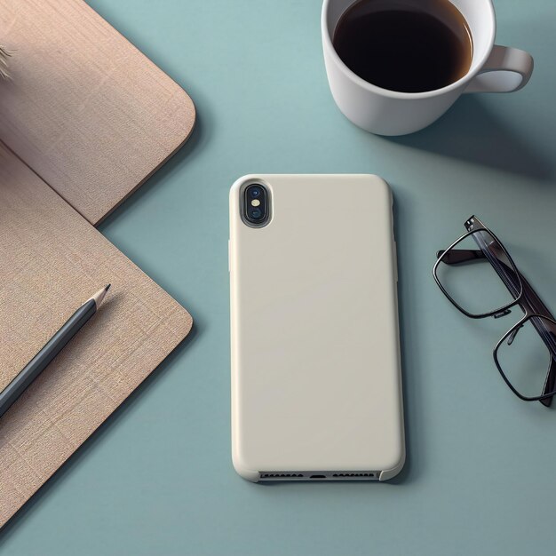 Photo blank phone cover mockup template