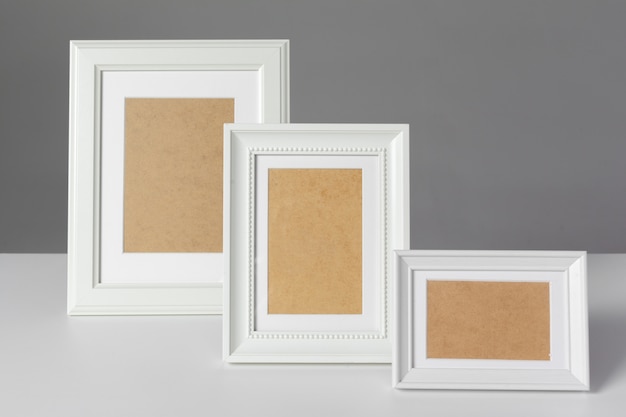 Blank photo frame on the table