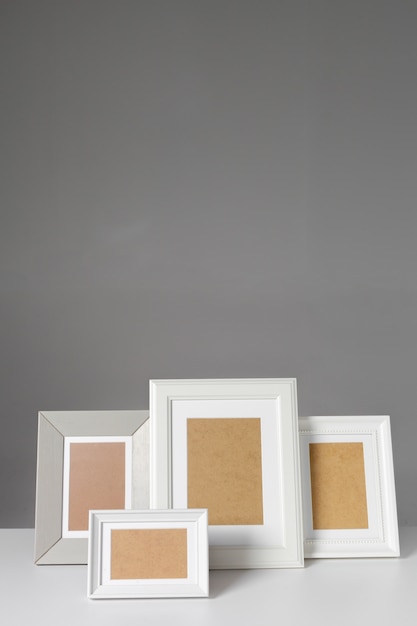 Blank photo frame on the table