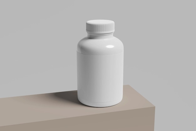 Photo blank pills bottle mockup