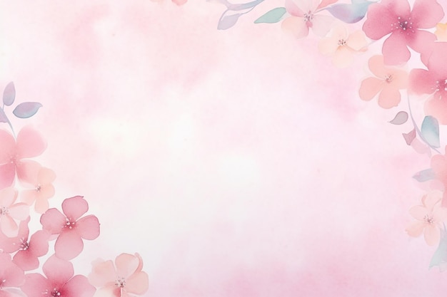 Фото Пустая розовая пастельная бумага на свадебной карточке цветочный акварельный фон ar 32 v 52 job id 9af9d86f9e954d56b584ef1588939ee0