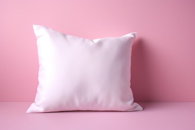 blank pink pillow mockup