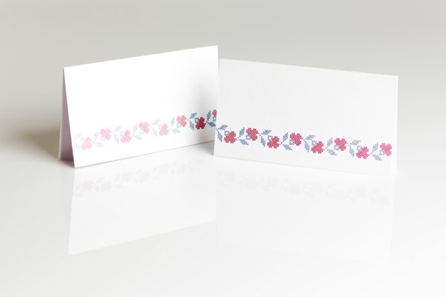 Photo blank place card for wedding table