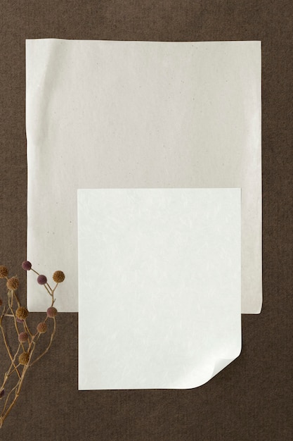 Blank plain white paper template