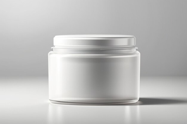 Blank Plastic Cosmetic Jar Mockup gemaakt met AI