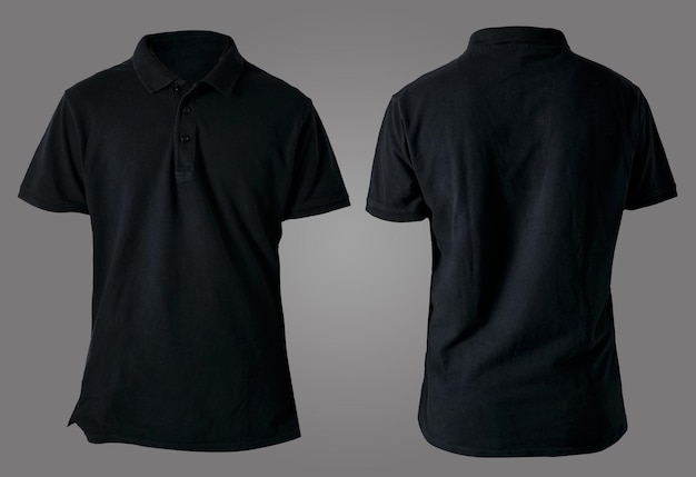 blank polo shirt mock up template front and back view black tshirt tee tshirt design mockup