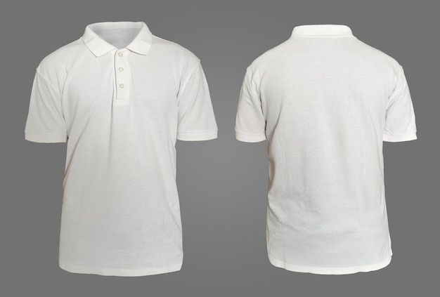 Blank polo shirt mock up template front and back view plain white tshirt Tee tshirt design mockup