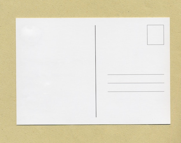 Blank post card with copy space
