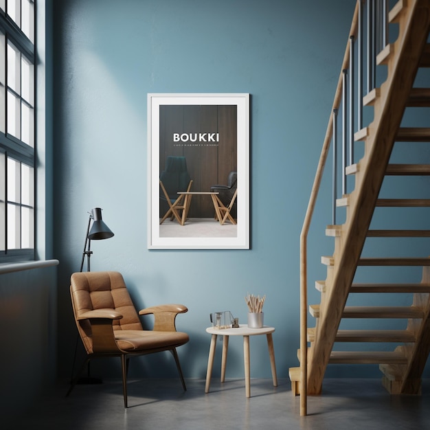 Photo blank poster for busines mockup