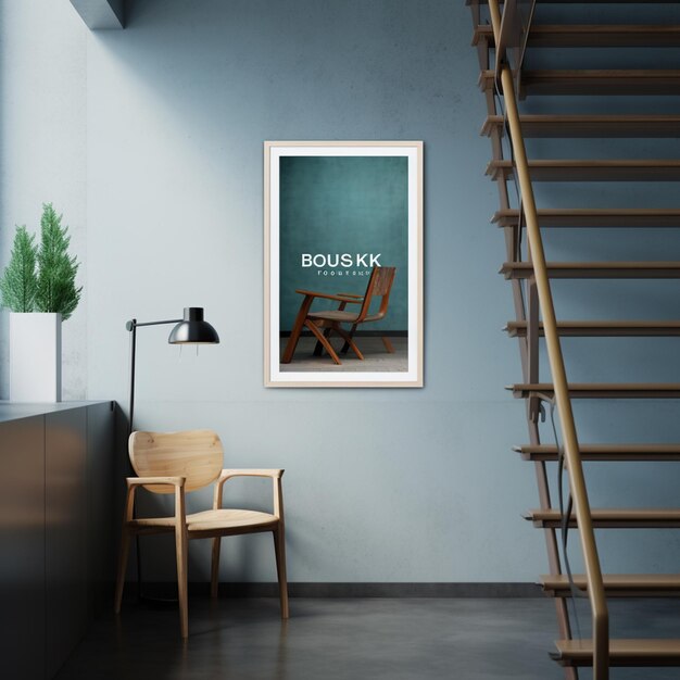 Photo blank poster for busines mockup