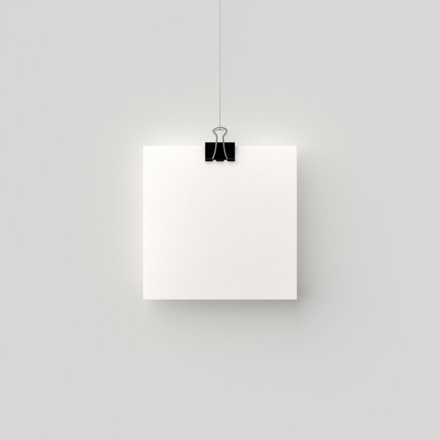 Blank Poster Hanging By A Thread