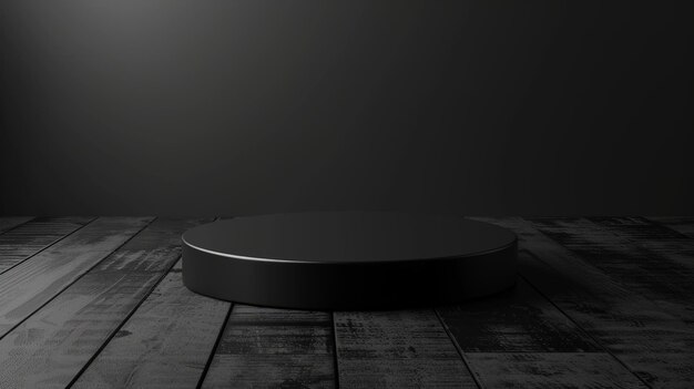 Blank product stand and Black background3d Rendering