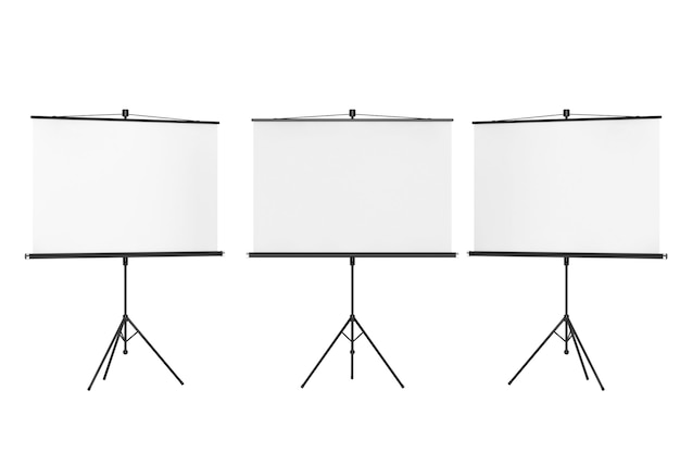 Blank Projection Screens on a white background