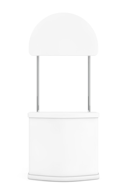 blank promotion stand on a white background. 3d rendering