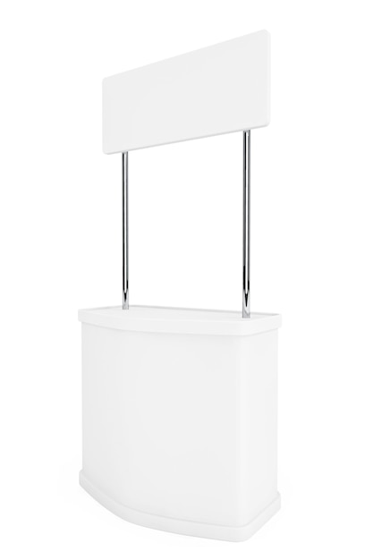 blank promotion stand on a white background