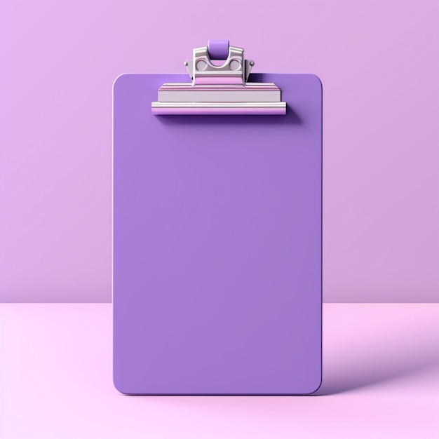 Blank purple clipboard for write presentation AI Generated