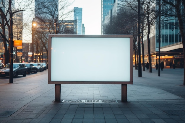 Blank Rectangular Street Sign Mockup Urban Branding Mastery Created with Generative AI