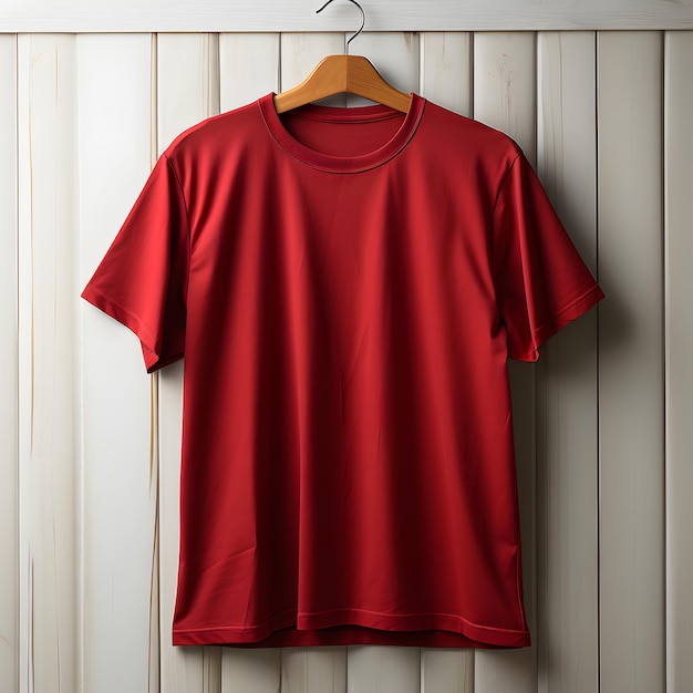 Blank Red T shirt with Hanger Short Sleeve T shirt