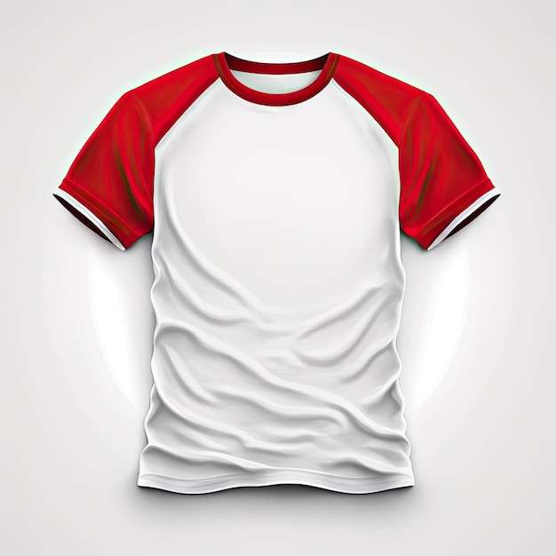 Blank red tshirt with white background Made by AIArtificial intelligence