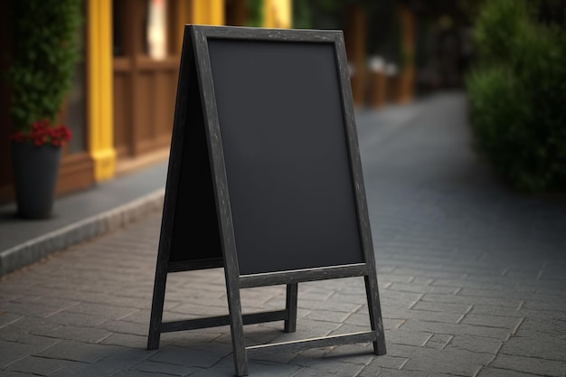 Blank restaurant shop sign