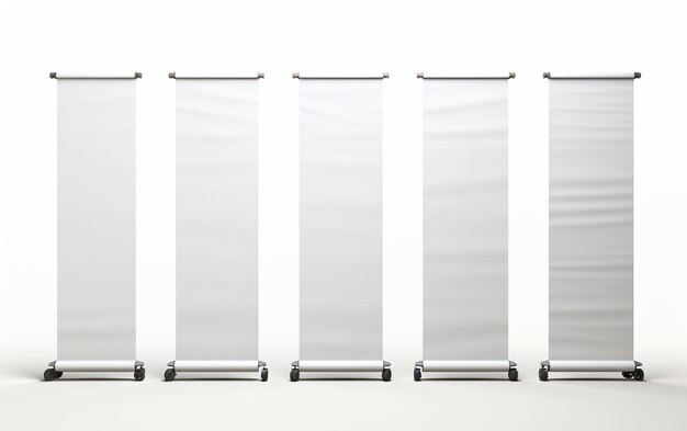 Photo blank roll up banner display stands loft interior roll up blank white banner