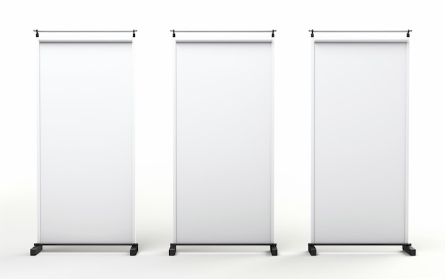 blank roll up banner display stands loft interior Roll up blank white banner