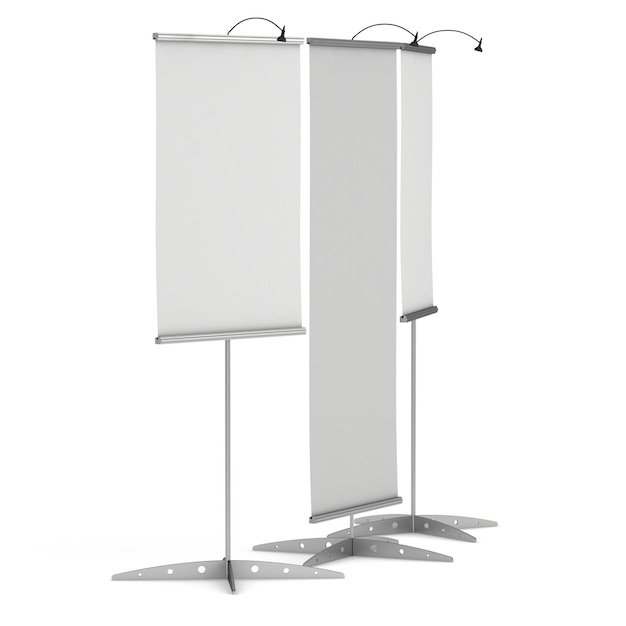 Blank Roll Up Expo Banner Stand Group