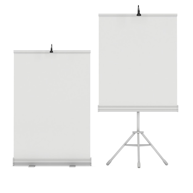 Blank Roll Up Expo Banner Stand Group