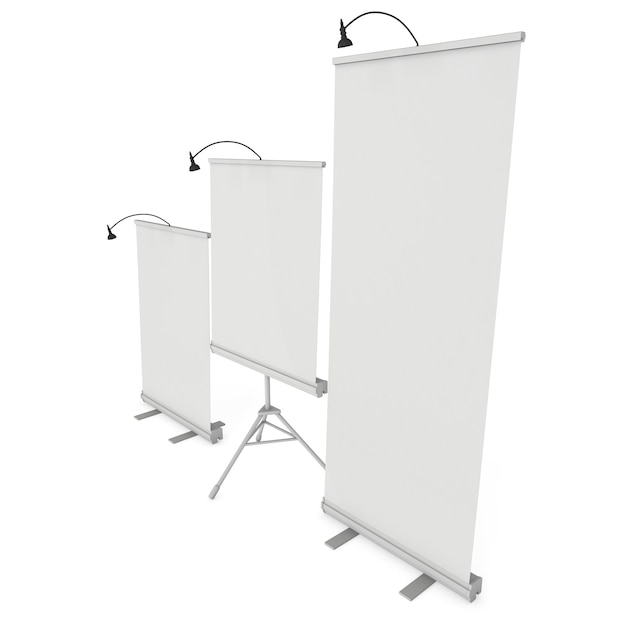 Blank Roll Up Expo Banner Stand Group