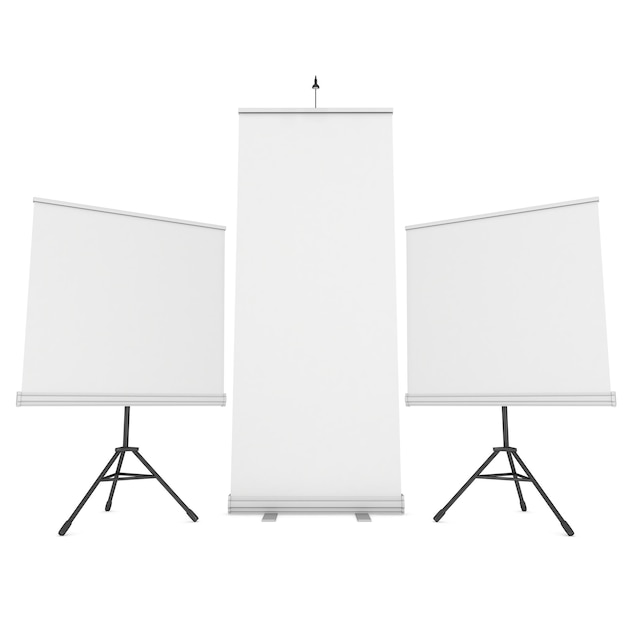 Blank Roll Up Expo Banner Stand Group