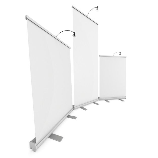 Фото blank roll up expo banner stand group