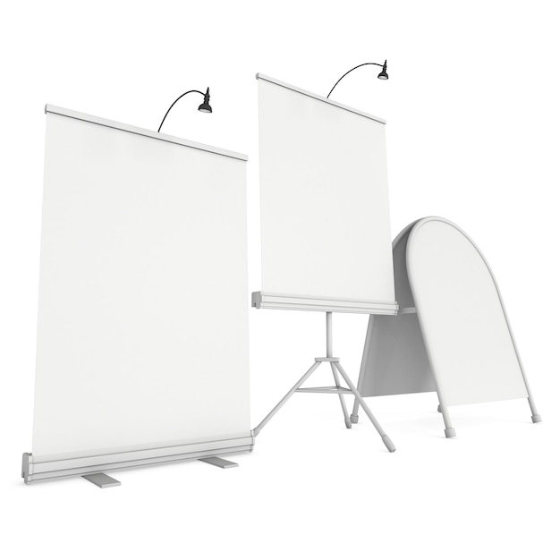 Blank Roll Up Expo Banner Stand Group