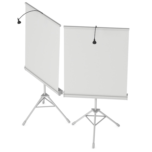 Photo blank roll up expo banner stand on tripod